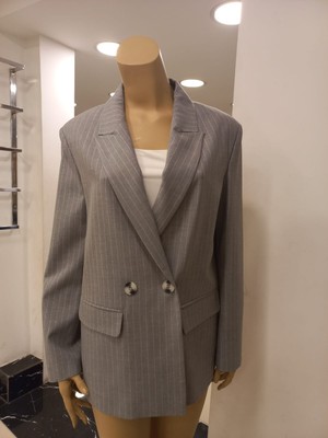 Dilvin 60767 Blazer Ceket-Gri