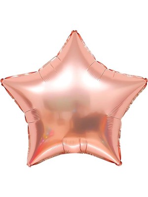 Parti Adresi Rose Gold Yıldız Folyo Balon 24"- 60 Cm