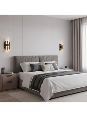 Elizim Home Lighting Linea 2 Siyah Pilli Aplik