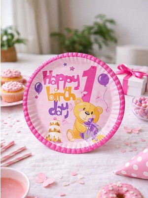 Parti Adresi Party Dreams Karton Tabak 1 Yaş Kız