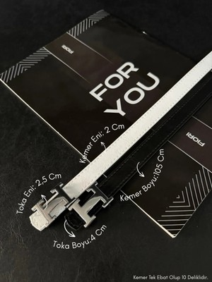 Fiori 2'li 2 cm H Tokalı Kadın Pantolon Kemeri, Ceket Kemeri, Gömlek Kemeri, Elbise Kemeri