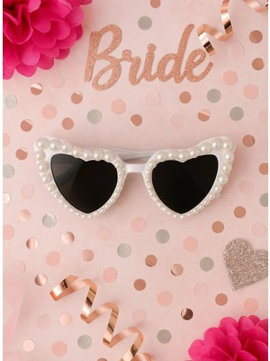 Parti Adresi Incili Kalp Çerçeveli Parti Gözlüğü Bekarlığa Veda Partisi Gözlük