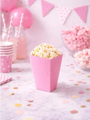 Parti Adresi Mısır Kutusu Küçük Pembe 8'Li