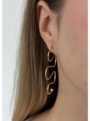 KİLİGİSTANBUL Ince Tel Way Küpe