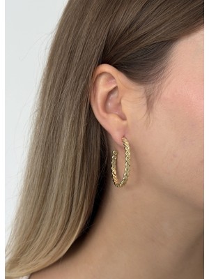 KİLİGİSTANBUL Halka Örgü Küpe