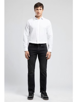 Lee Cooper Harry Erkek Pamuklu Straight Jean Pantolon Antrasit