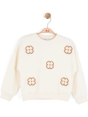 Nk Kids Kız Çocuk Çiçek Sweat NK-39502