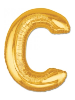 Cekar Store C Harf Folyo Balon Altın Renk  40 Inç (5324)