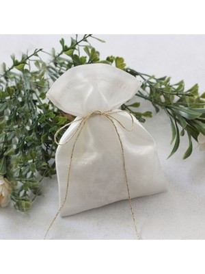 Bimotif Ramazana Özel Diş Kirası, Bayram Harçlığı Krem Hediye Kesesi (10 Adet), Osmanlı Ipeği, Özel Dikim