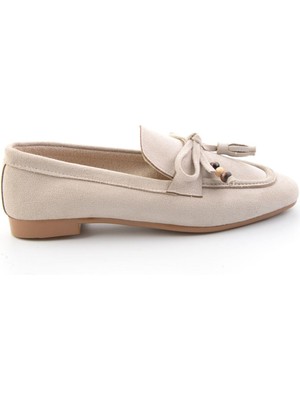 Bambi Bej  Kadın Loafer Ayakkabı K01688012672