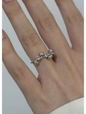 KİLİGİSTANBUL Taşlı Toplu Yüzük (Bedeni Ayarlanabilir)