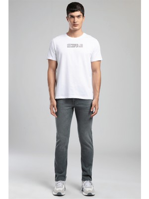 Lee Cooper Jagger Erkek Denim Slim Straight Pantolon Gri
