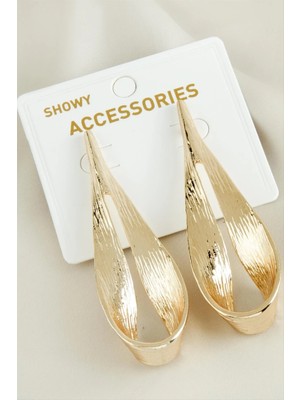 Renklime Oval Yeni Sezon Metal Küpe