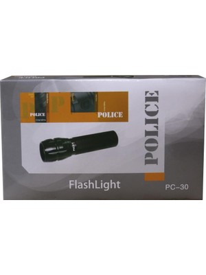 Police Polıce Pc-30 Cree Led+Zoom El Feneri ( 3 Tane Ince Kalem Pille Çalışır)