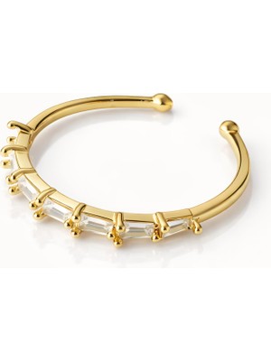 Formzen 316L Paslanmaz Çelik Zarif Işıltı Zirkon Taşlı Ayarlanabilir Yüzük – Modern & Şık Tasarım