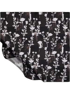 İpekevi Ipekevi Twill Ipek Eşarp - Vintage Silhouette - Siyah