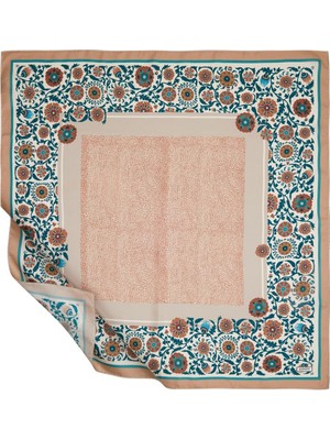 İpekevi Ipekevi Twill Ipek Eşarp - Ayna Desenli - Vizon