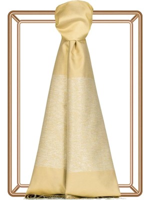 İpekevi Ipekevi Tek Taraflı Ipek Şal - Düşes Simli - Gold