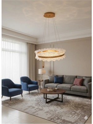 Light House 2 Daireli Akrilik Modern Sarkıt Salon Avizesi