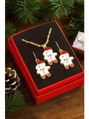Zero Land Xmpdby Kardan Adam Yılbaşı Kutulu Zincir Kolye Set - Kırmızı