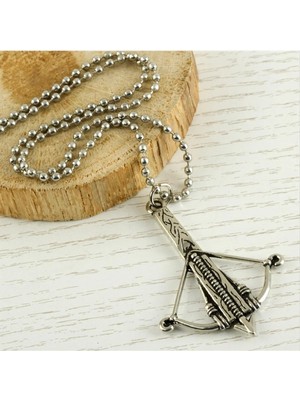 Renklime Ok Figürlü Metal Kolye