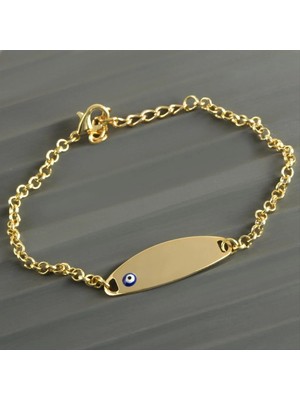 Renklime Oval Isim Yazılabilir Boş Plaka Bileklik