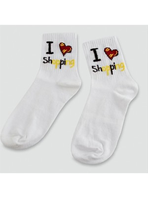 Renklime Kalp Kolej Çorap 8*28