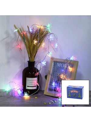 Cekar Store Beyaz 5mt Fişli Kar Tane Dekor Lamba (5324)