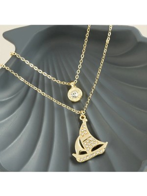 Renklime Gemi Yeni Sezon Ikili Kolye