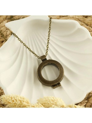 Renklime Kapaklı Camlı Kolye