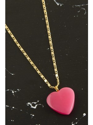 Renklime Yeni Sezon Kalp Kolye