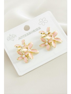 Zero Land Xmpdby Çiçek Mineli Küpe - Yruağzı