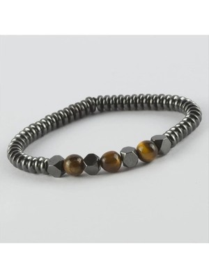 Renklime Kaplangözü - Hematit - Mat Onix Doğaltaş Bileklik