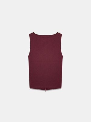 Dilvin 31764 Fermuar Detaylı Top-Bordo