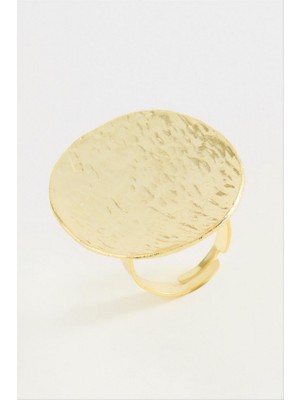 Zero Land Xmpdby Oval Metal Yüzük - Gümüş Rengi