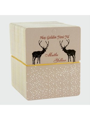 Renklime Mutlu Yıllar Bileklik Kartı 200 Adet