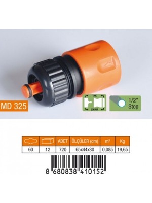 Cekar Store 1/2 Hortum Bağlantı Adaptörü Stoplu (5324)