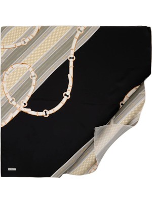 İpekevi Ipekevi Twill Ipek Eşarp - Rıhtım - Siyah