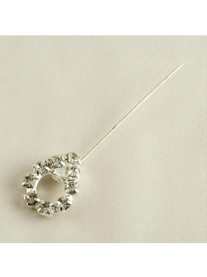 Renklime Oval Taşlı Eşarp Iğnesi