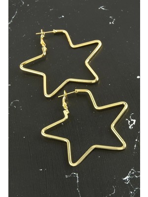 Renklime Yıldız Trend Küpe 5,5 cm