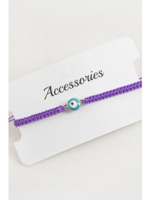 Renklime Nazar Makrome Örgülü Bileklik