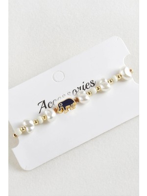 Renklime Fil Boncuk Inci Makrome Ip Bileklik