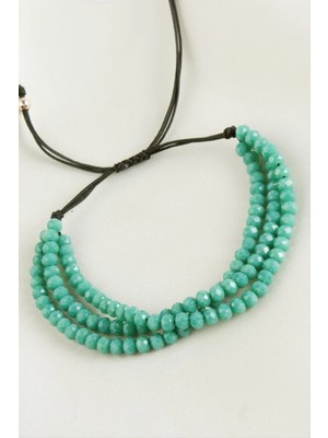 Renklime Üçlü Kristal Bileklik