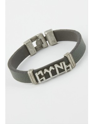 Renklime Türk Yazılı Suni Deri Bileklik