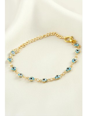 Renklime Nazar Boncuk Mineli Bileklik