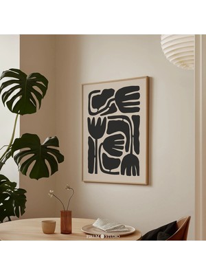 Ninastore Modern Botanik Estetiği Baskılı Sanat Eseri - Eklektik Daireniz Için Soyut Botanik ve Çiçek Baskısı