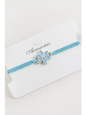 Renklime Papatya Makrome Örgülü Bileklik