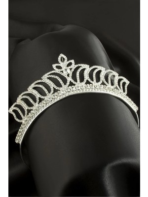 Renklime Lüks Taşlı Gelin Tacı