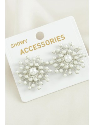 Renklime Kartanesi Trend Inci Küpe