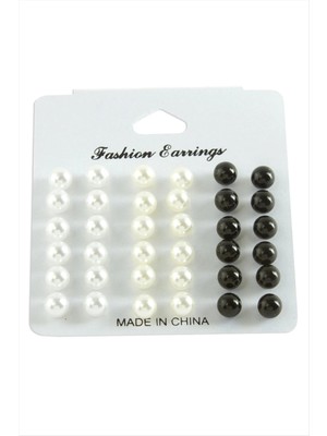 Renklime Kartlı Inci Küpe 36 Adet